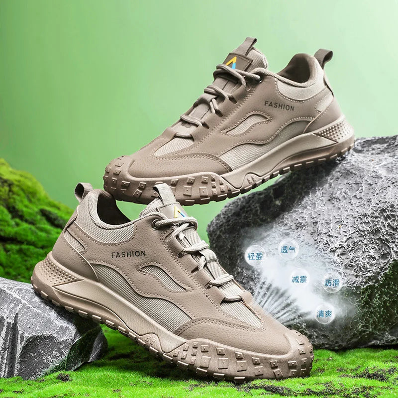 2026 Sneakers for Men High Quality Work Strap Outdoor Mountaineering Anti Slip Wear-resistant Casual Sport Shoes