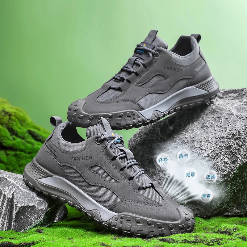 2026 Sneakers for Men High Quality Work Strap Outdoor Mountaineering Anti Slip  Wear-resistant Casual Sport Shoes