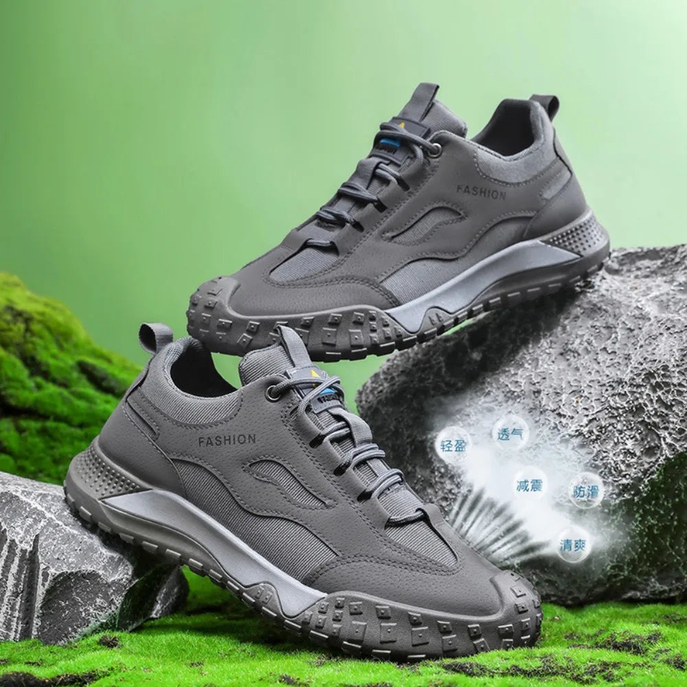 2026 Sneakers for Men High Quality Work Strap Outdoor Mountaineering Anti Slip  Wear-resistant Casual Sport Shoes