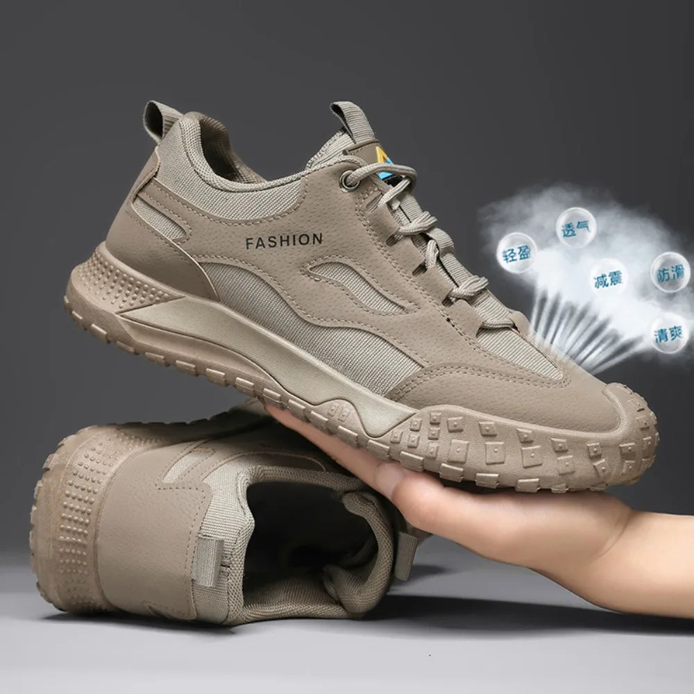 2026 Sneakers for Men High Quality Work Strap Outdoor Mountaineering Anti Slip  Wear-resistant Casual Sport Shoes